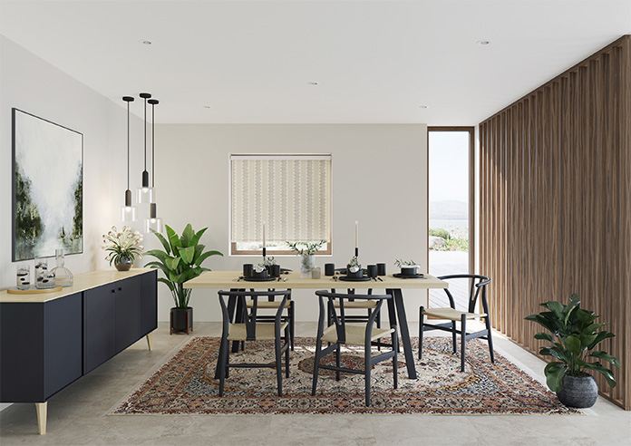 Zig Zag Stripe, Warm Brown - Roller Blind - Image 8